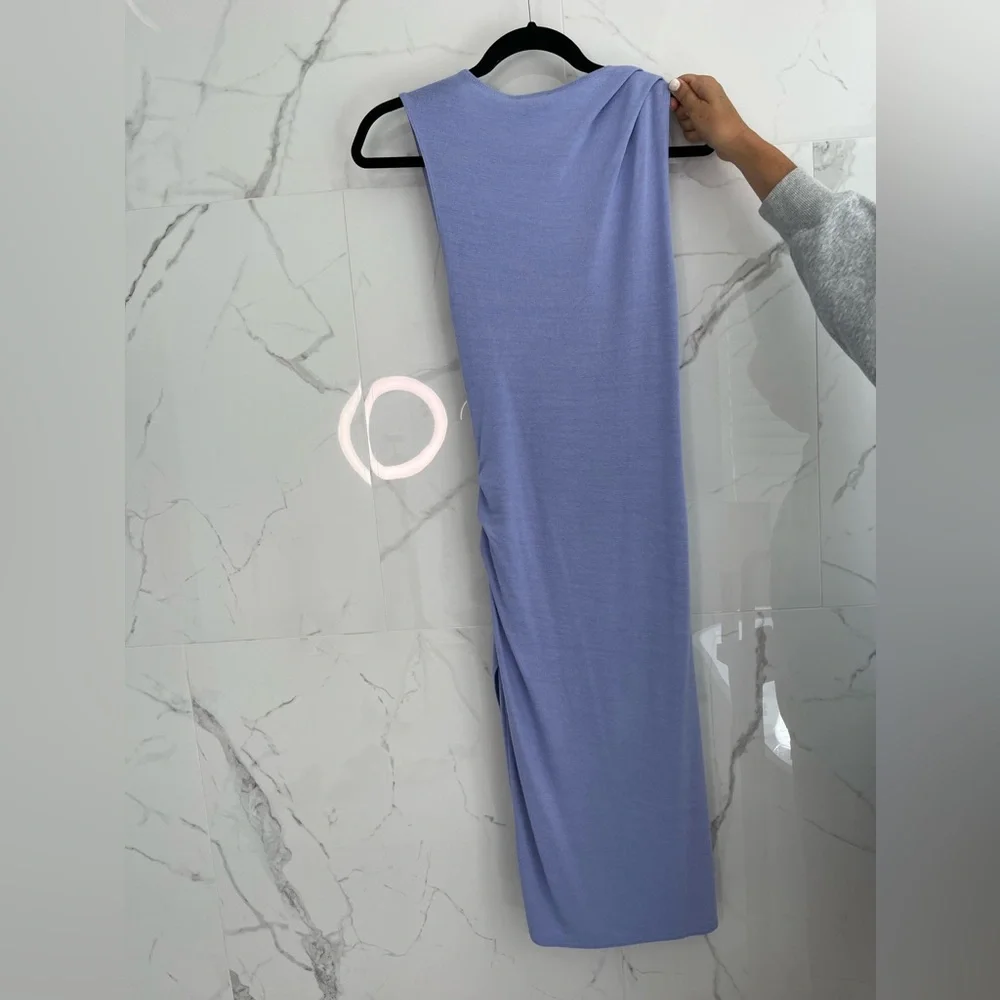 Wilfred blue midi side scrunch dress - Picture 2 of 2